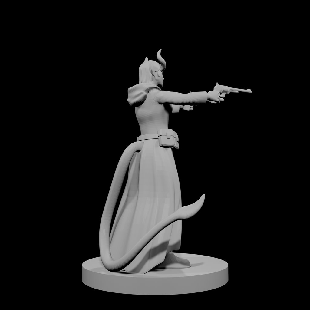Tiefling Female Gunslinger two pistols