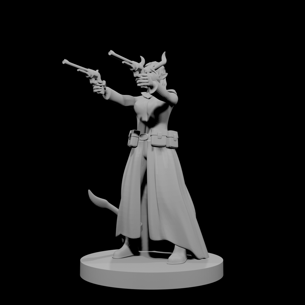 Tiefling Female Gunslinger two pistols