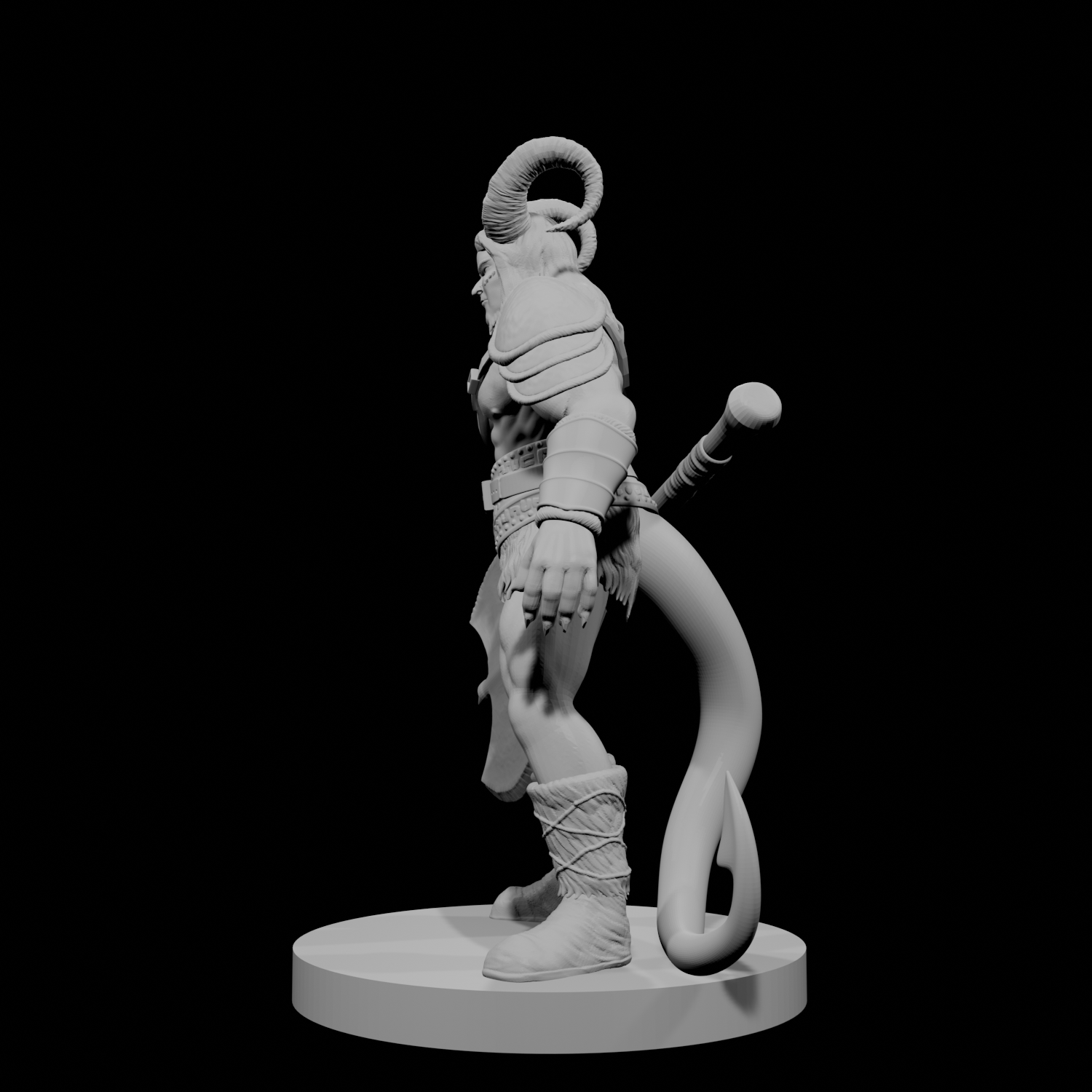 Tiefling Male Barbarian 3