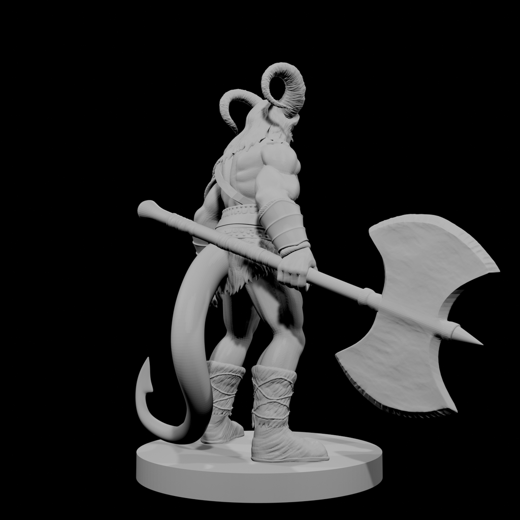 Tiefling Male Barbarian 3