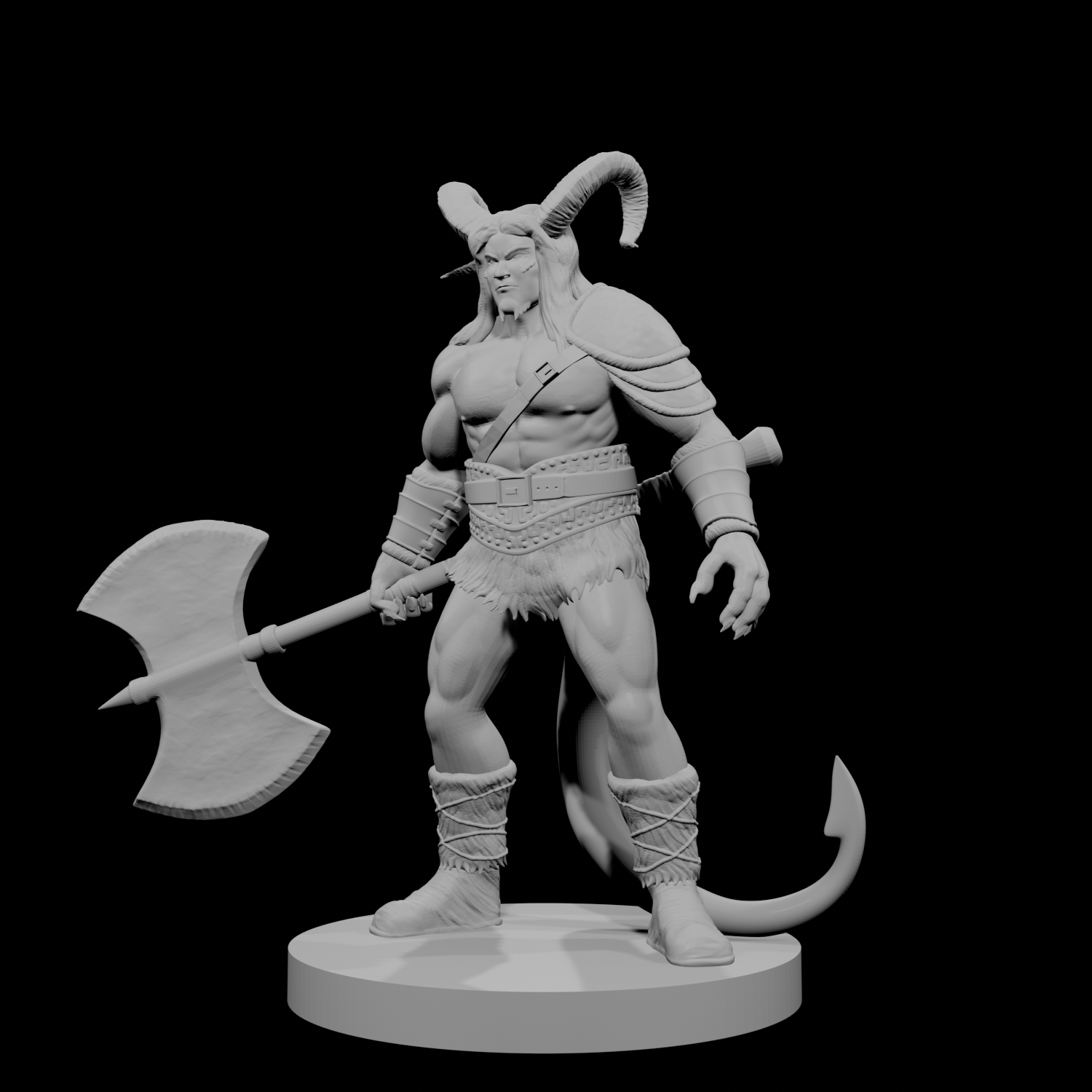 Tiefling Male Barbarian 3