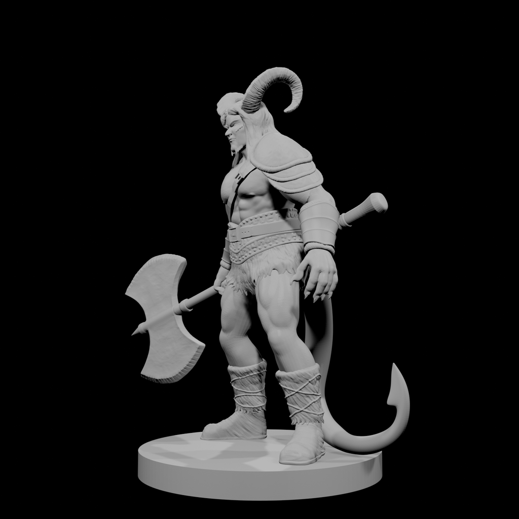 Tiefling Male Barbarian 3