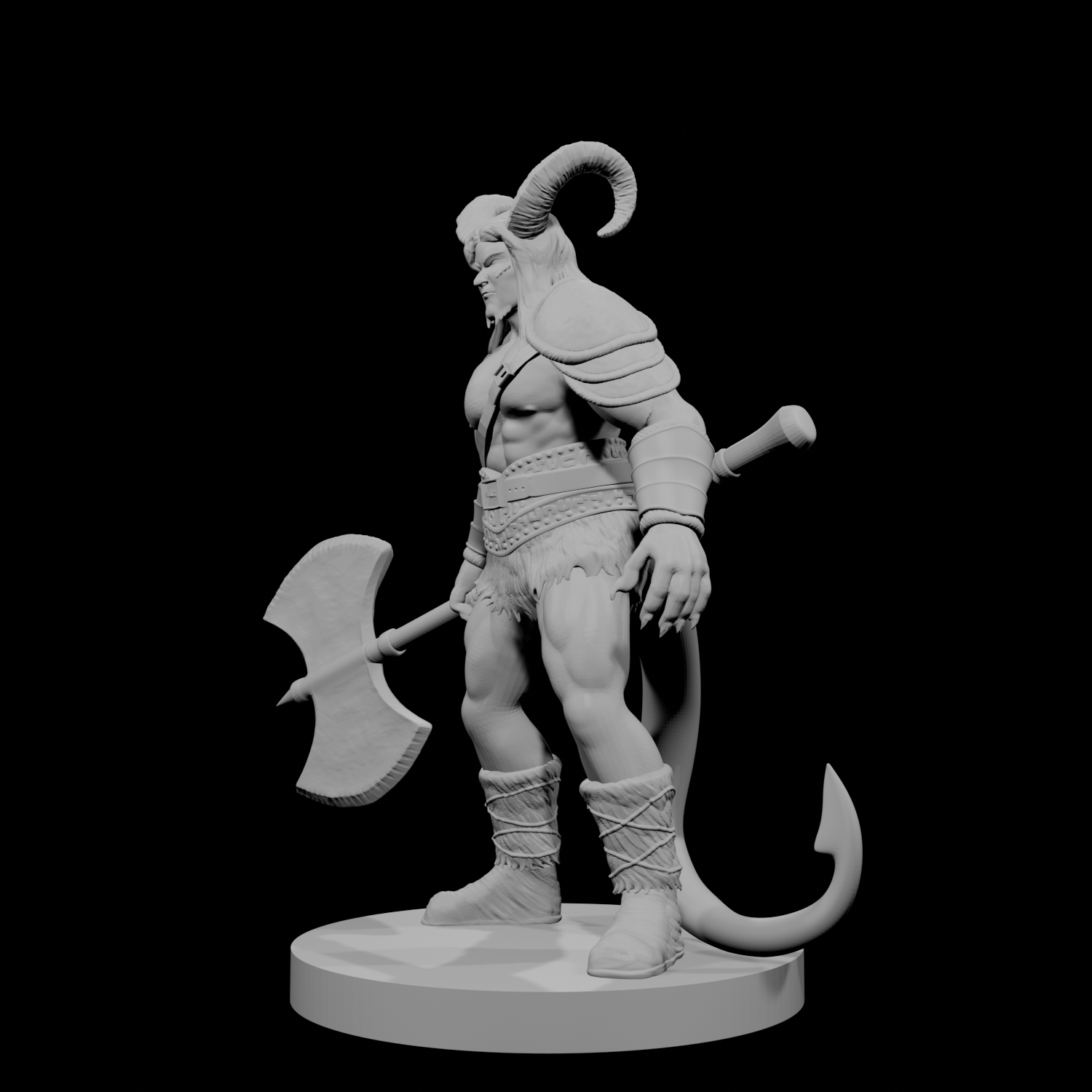 Tiefling Male Barbarian 3