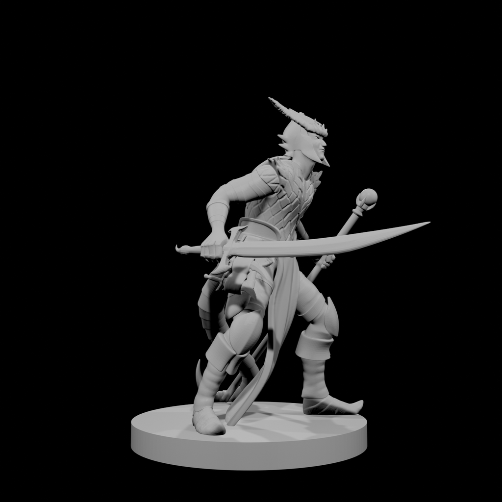 Tiefling Male Hexblade Warlock