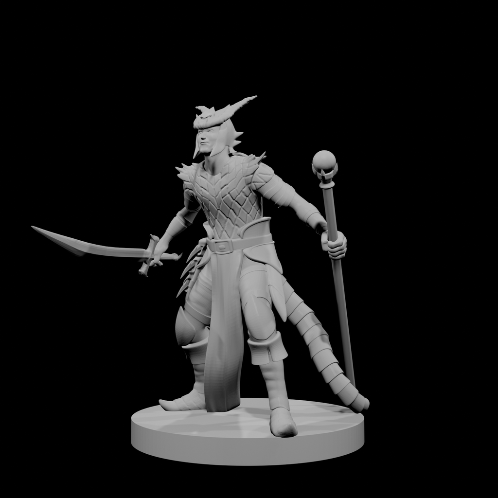 Tiefling Male Hexblade Warlock