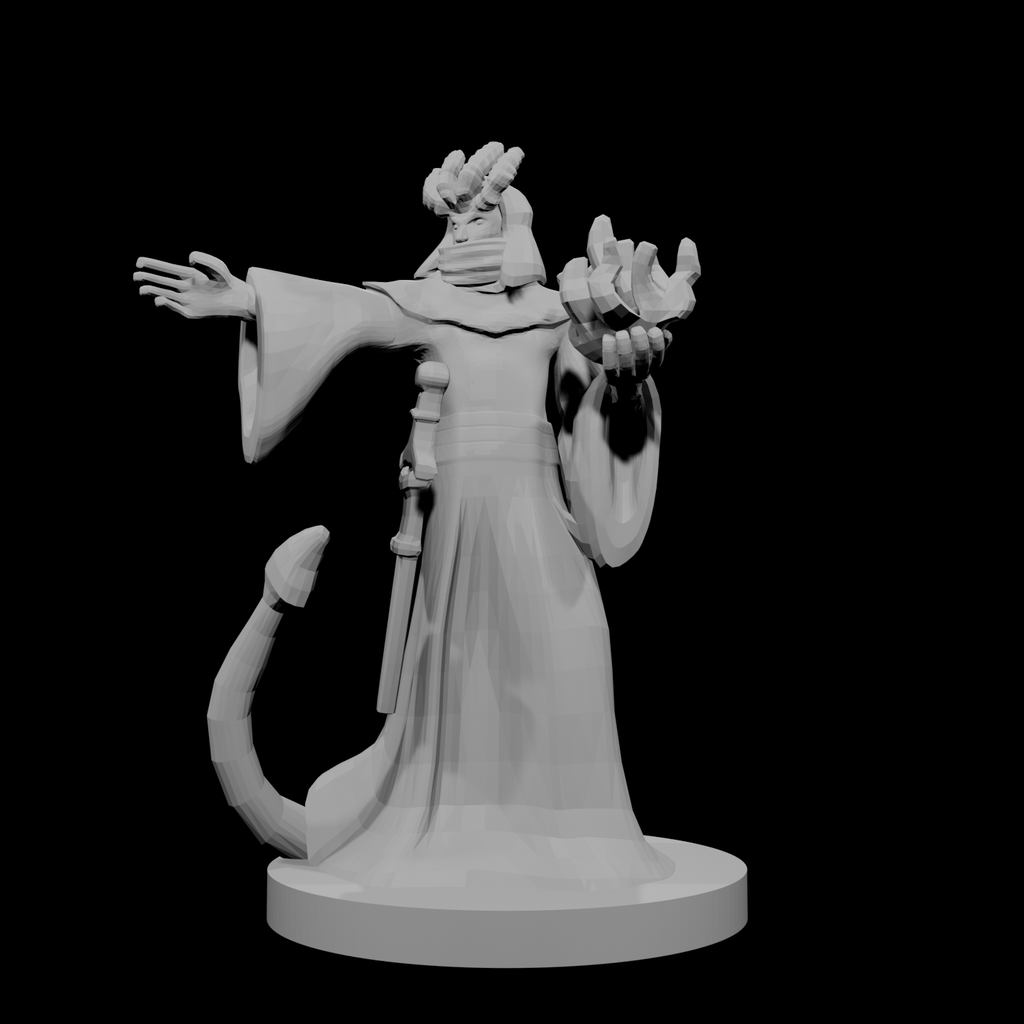 Tiefling Male Sorcerer Four Horns