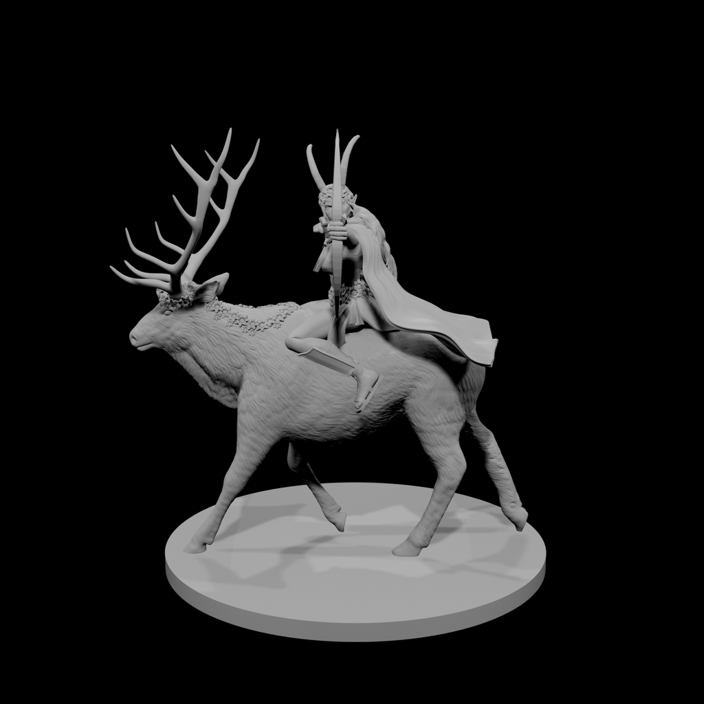 Tiefling Ranger on Elk