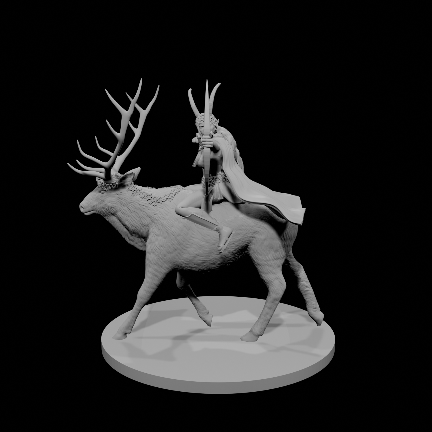 Tiefling Ranger on Elk