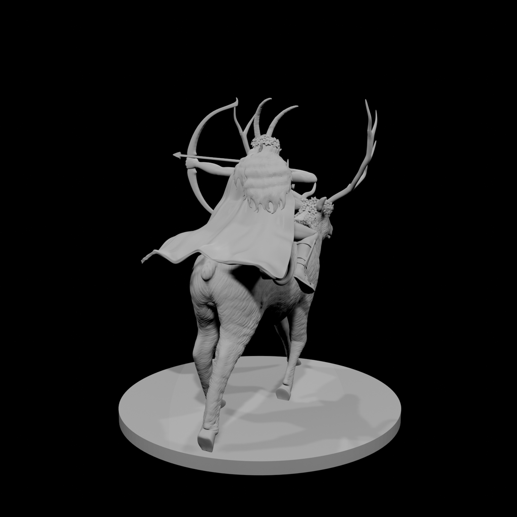 Tiefling Ranger on Elk