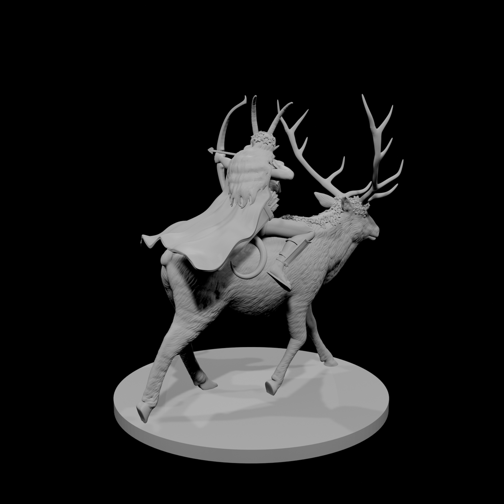 Tiefling Ranger on Elk
