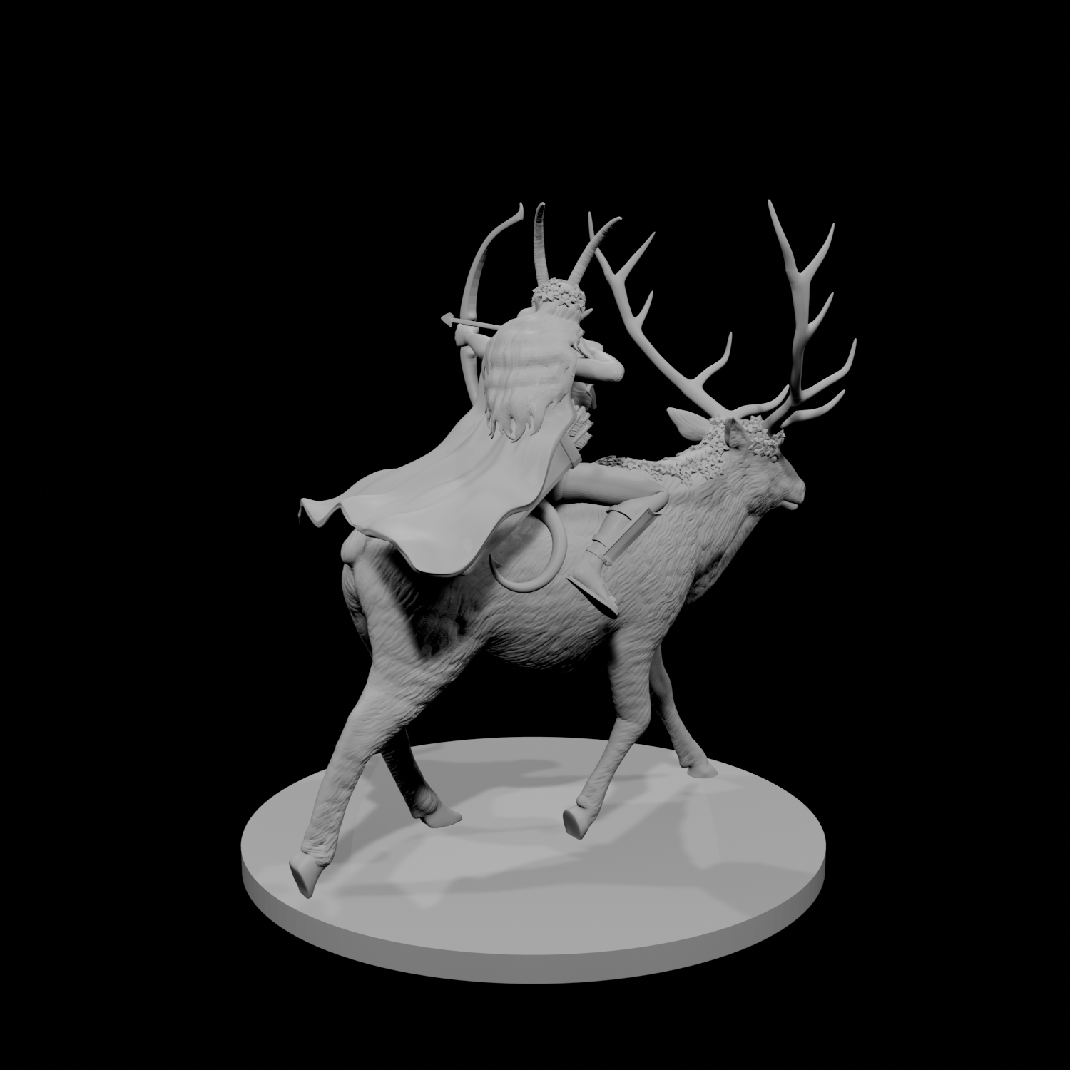 Tiefling Ranger on Elk
