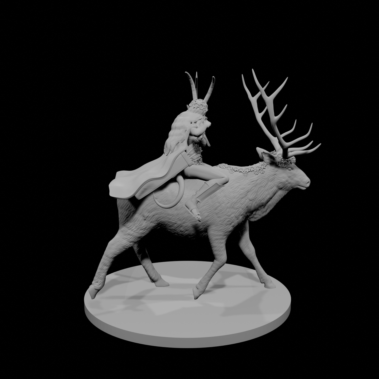 Tiefling Ranger on Elk