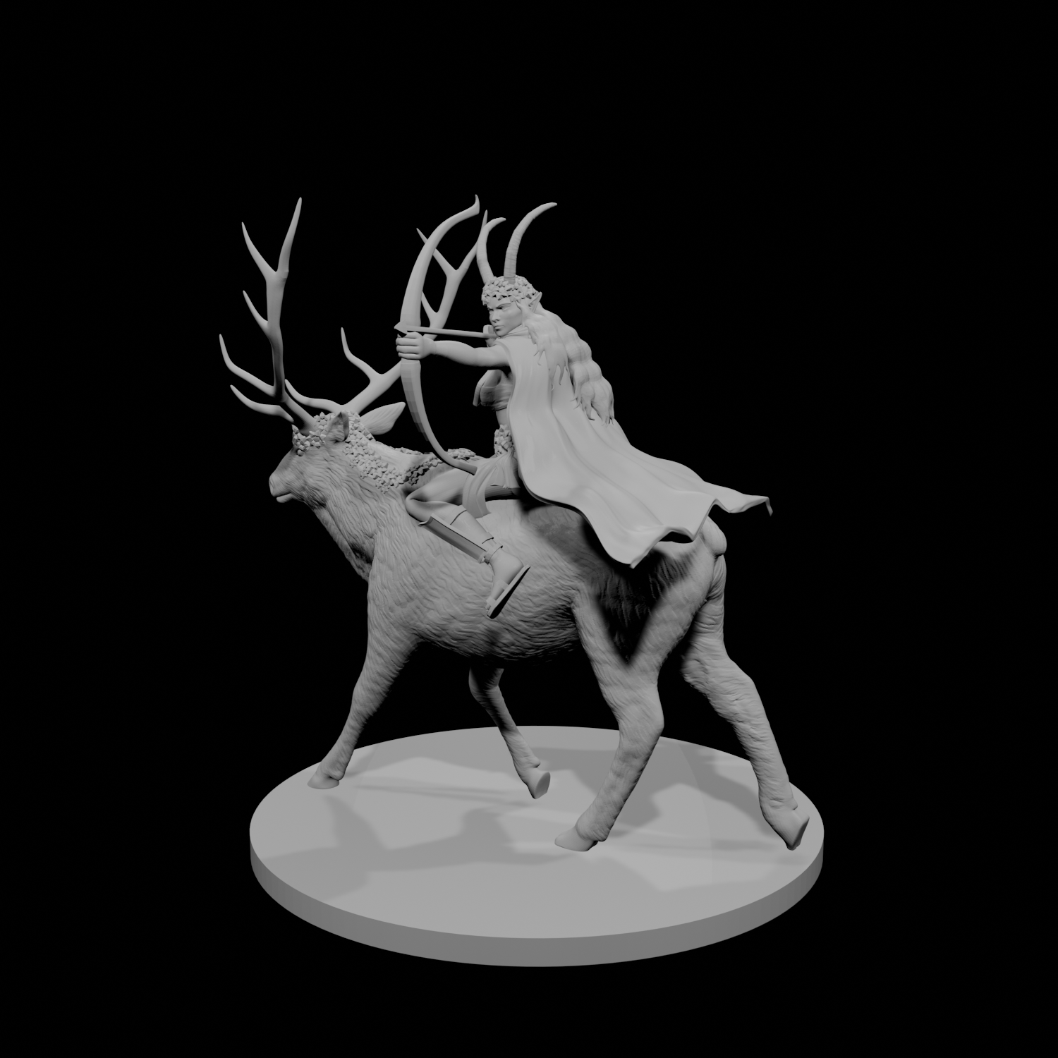 Tiefling Ranger on Elk