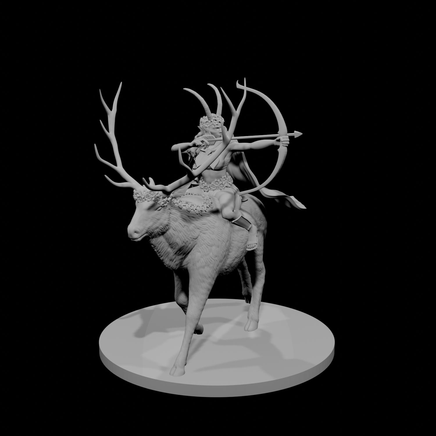 Tiefling Ranger on Elk