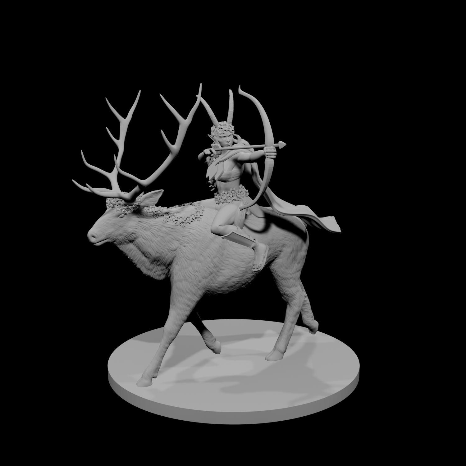 Tiefling Ranger on Elk