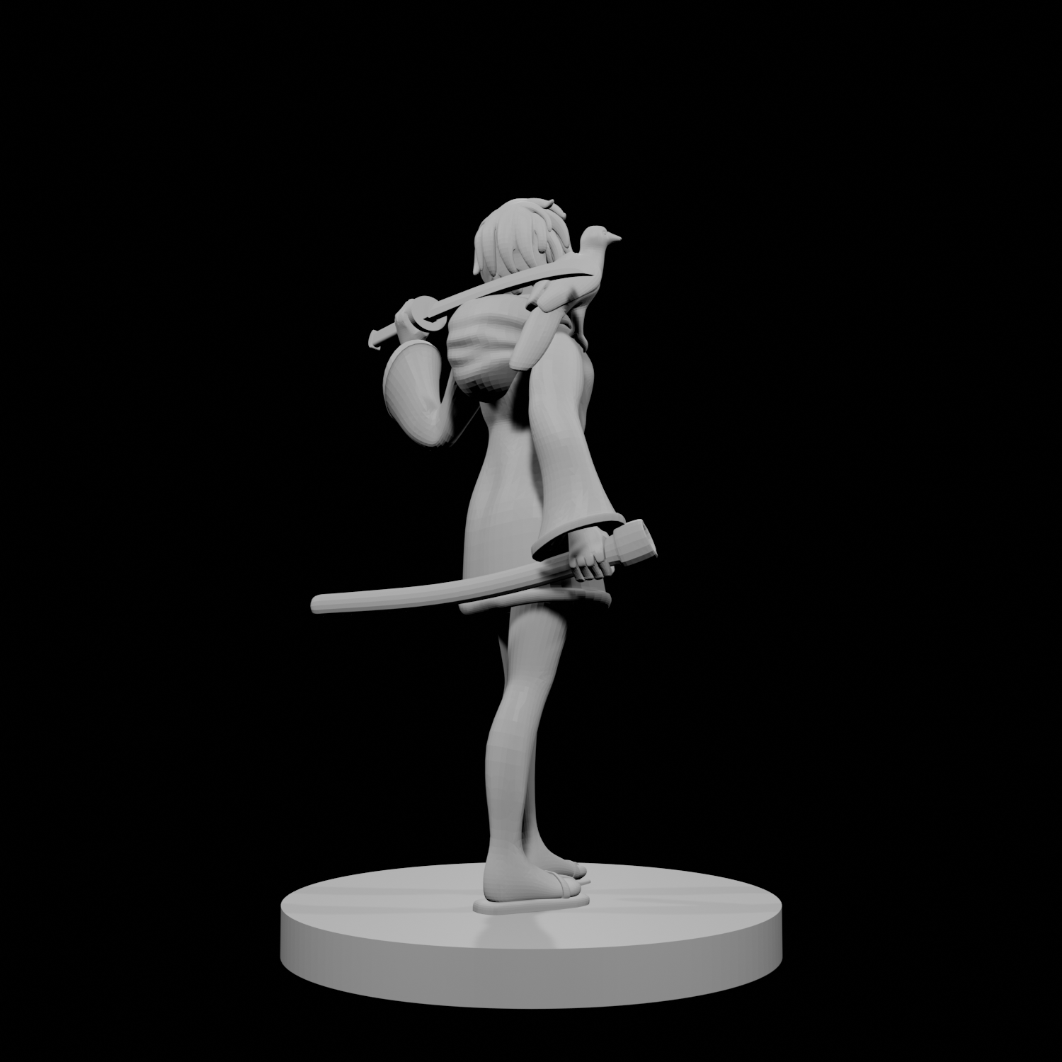 Tiefling Samurai with Raven