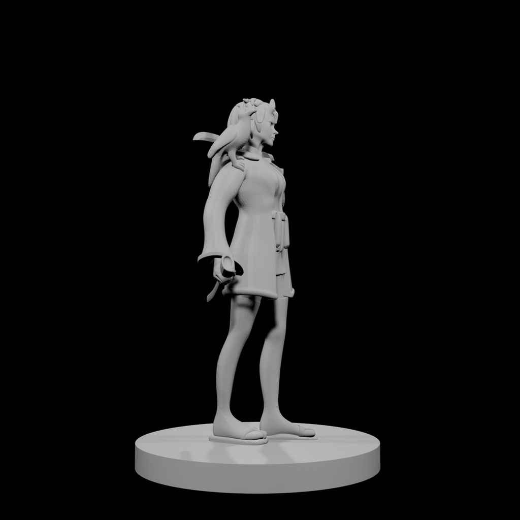 Tiefling Samurai with Raven
