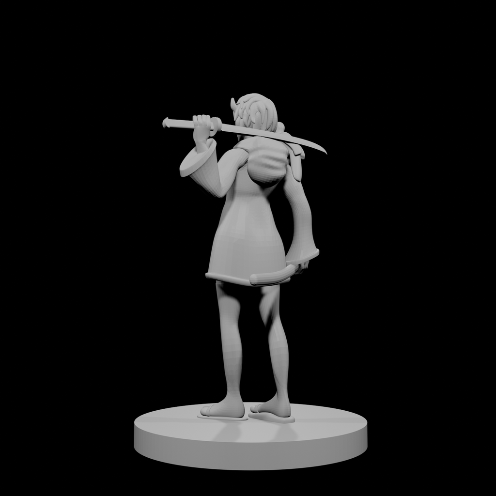 Tiefling Samurai with Raven