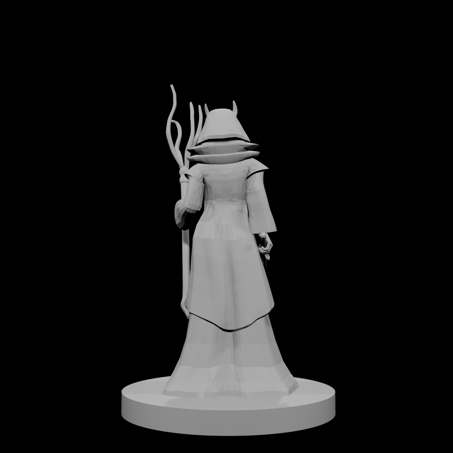 Tiefling Wizard with Archmage Robes and Tentacle Staff