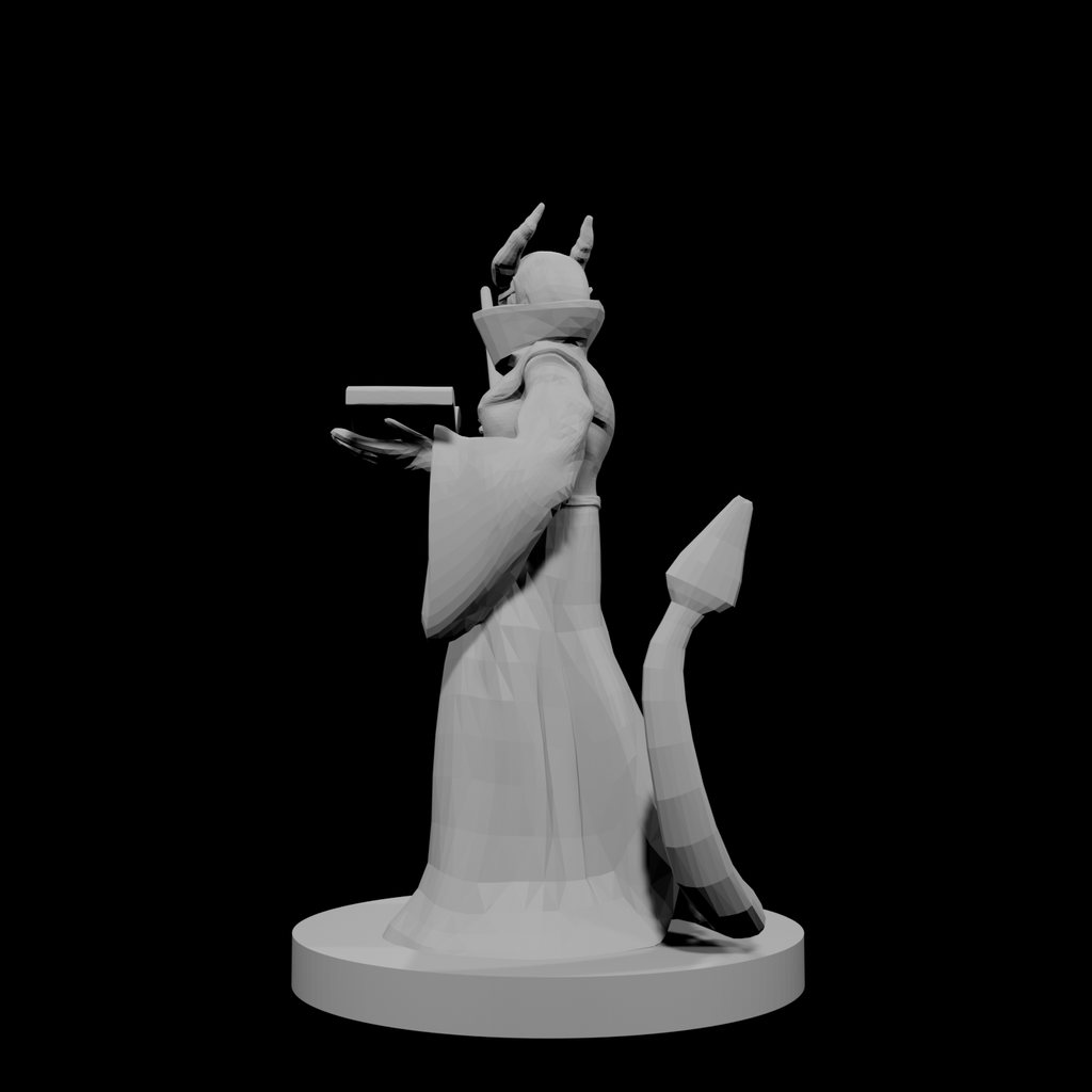 Tiefling Wizard with Glasses