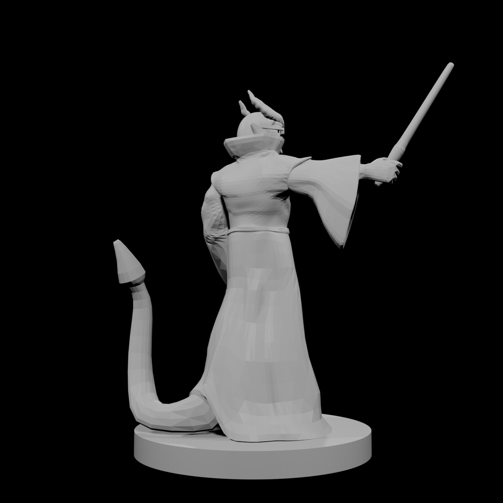 Tiefling Wizard with Glasses