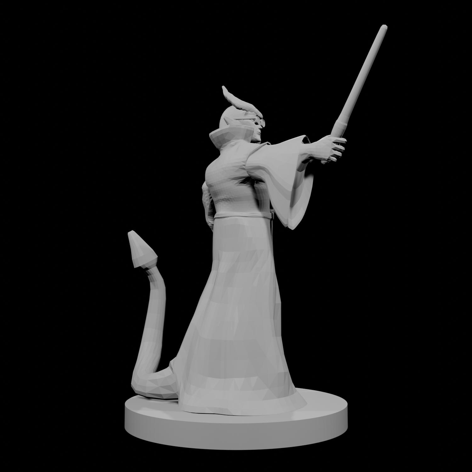 Tiefling Wizard with Glasses
