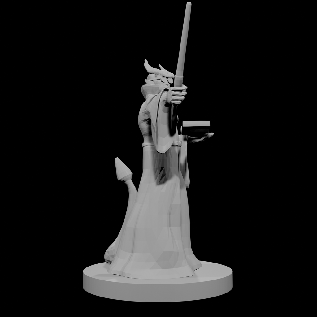 Tiefling Wizard with Glasses