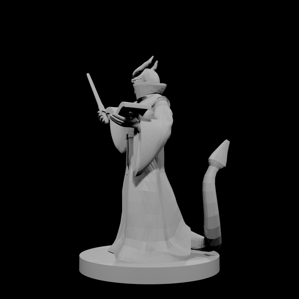 Tiefling Wizard with Glasses