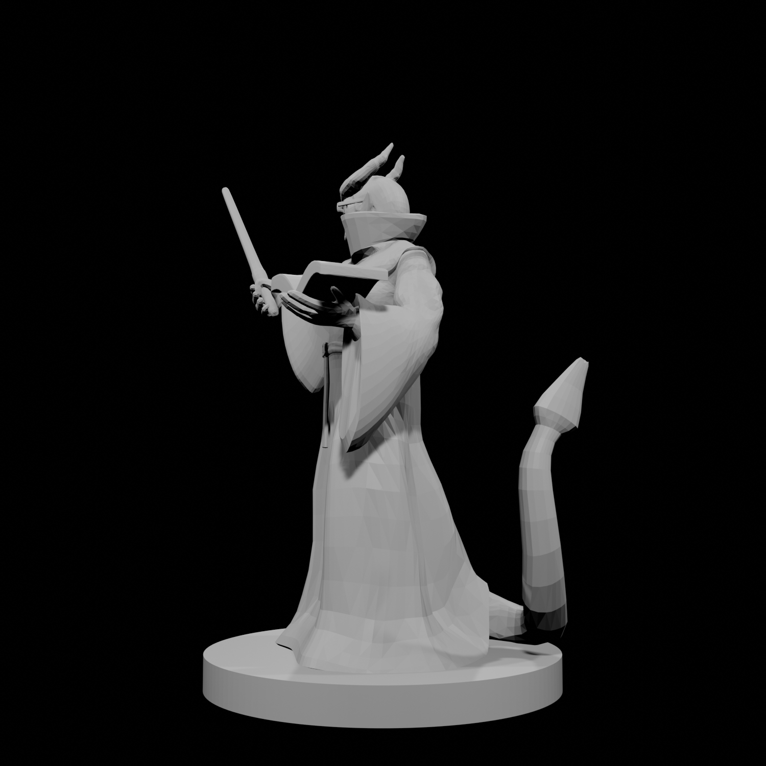 Tiefling Wizard with Glasses
