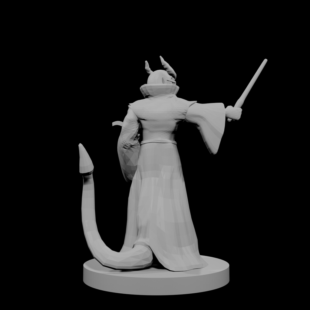 Tiefling Wizard with Glasses