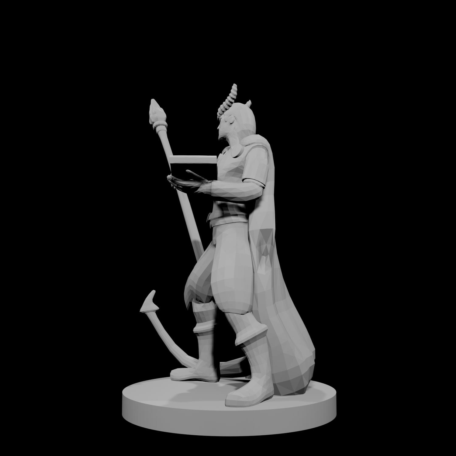 Tiefling Wizard with staff