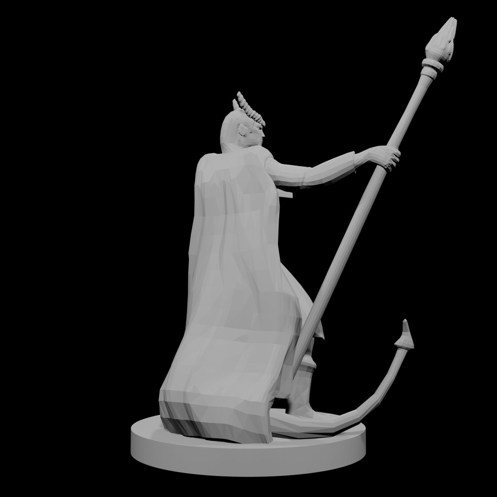 Tiefling Wizard with staff