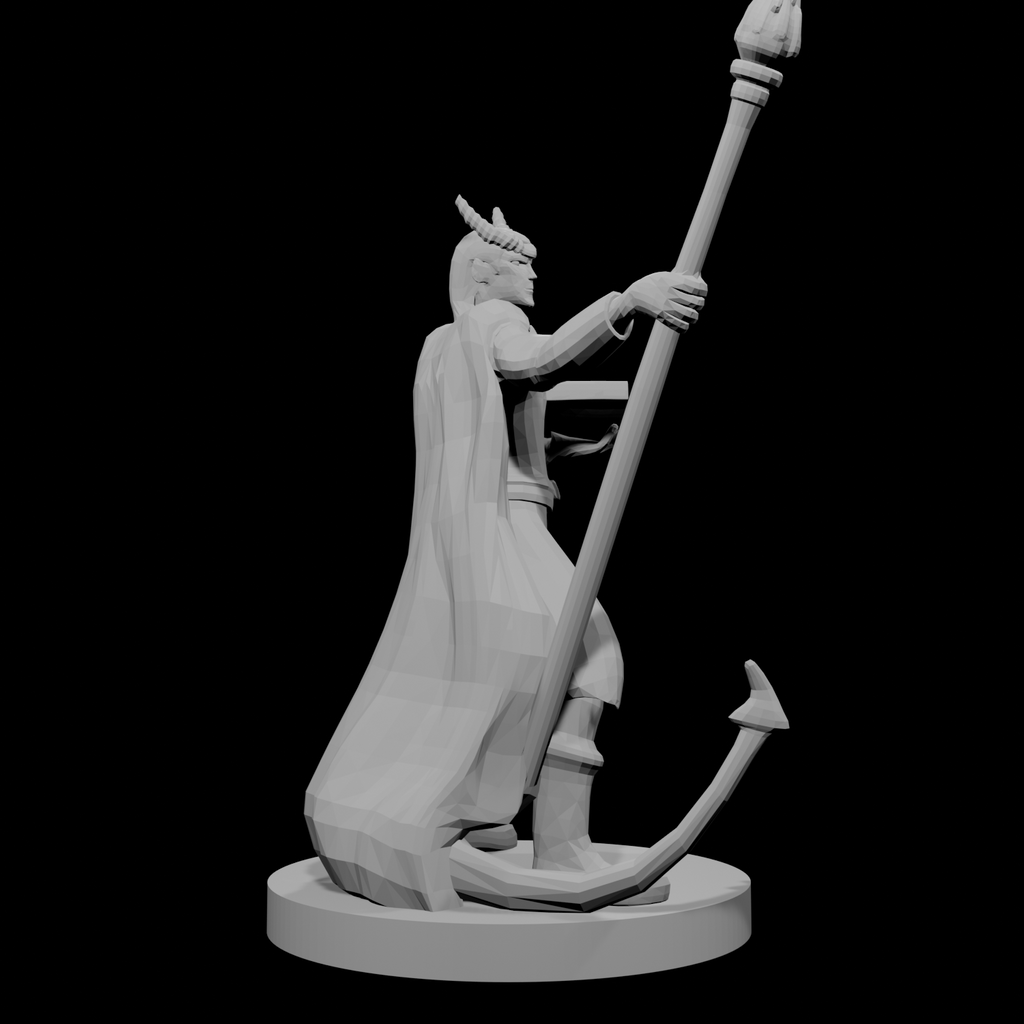 Tiefling Wizard with staff