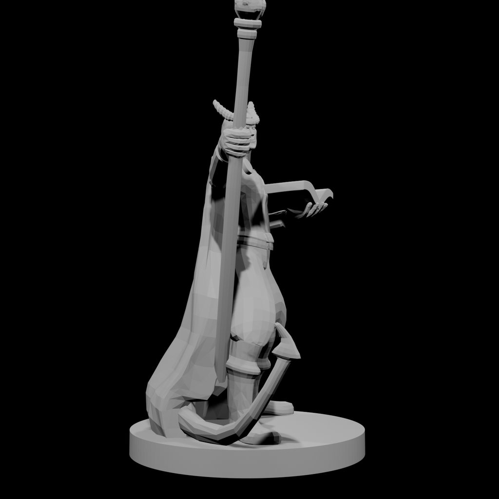 Tiefling Wizard with staff