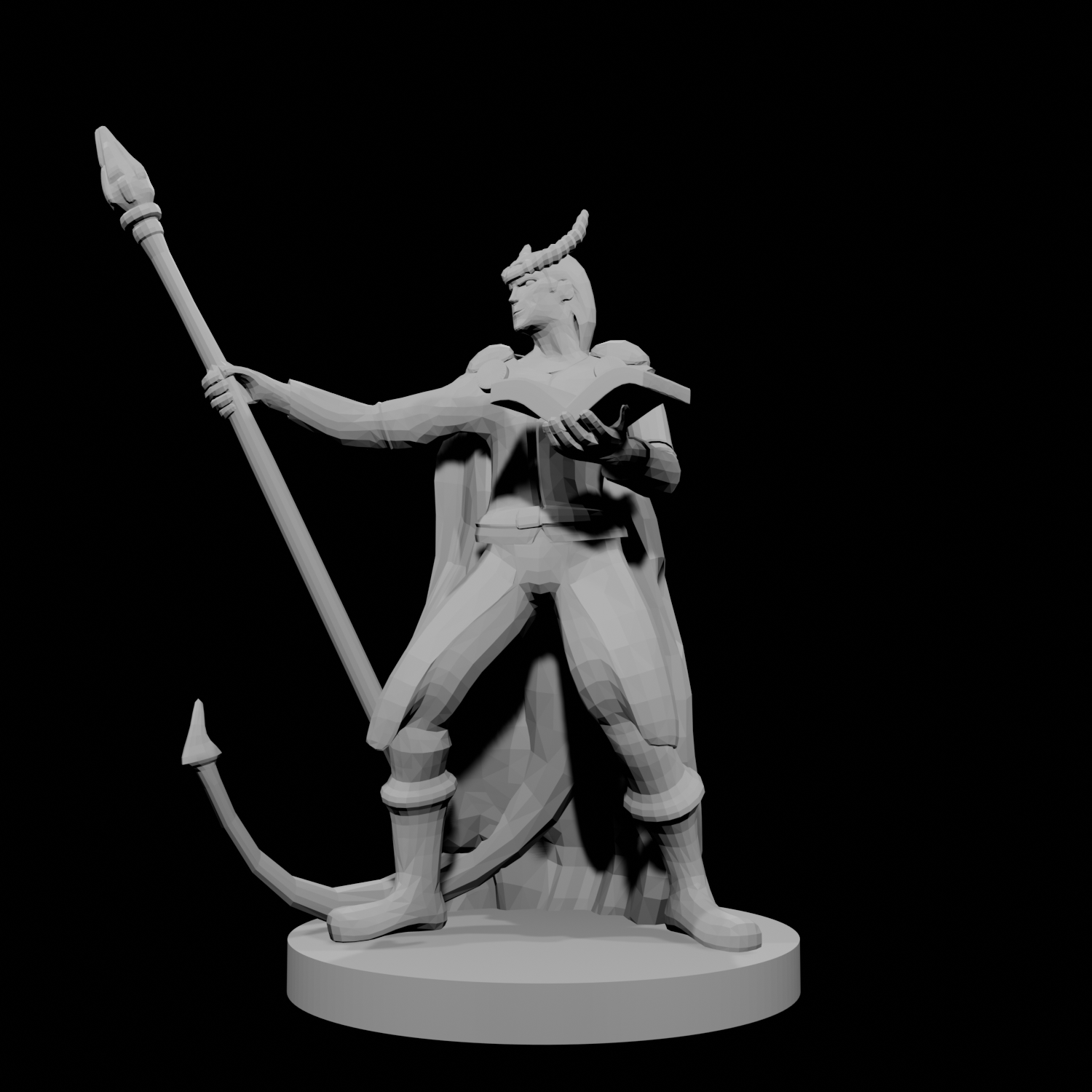 Tiefling Wizard with staff