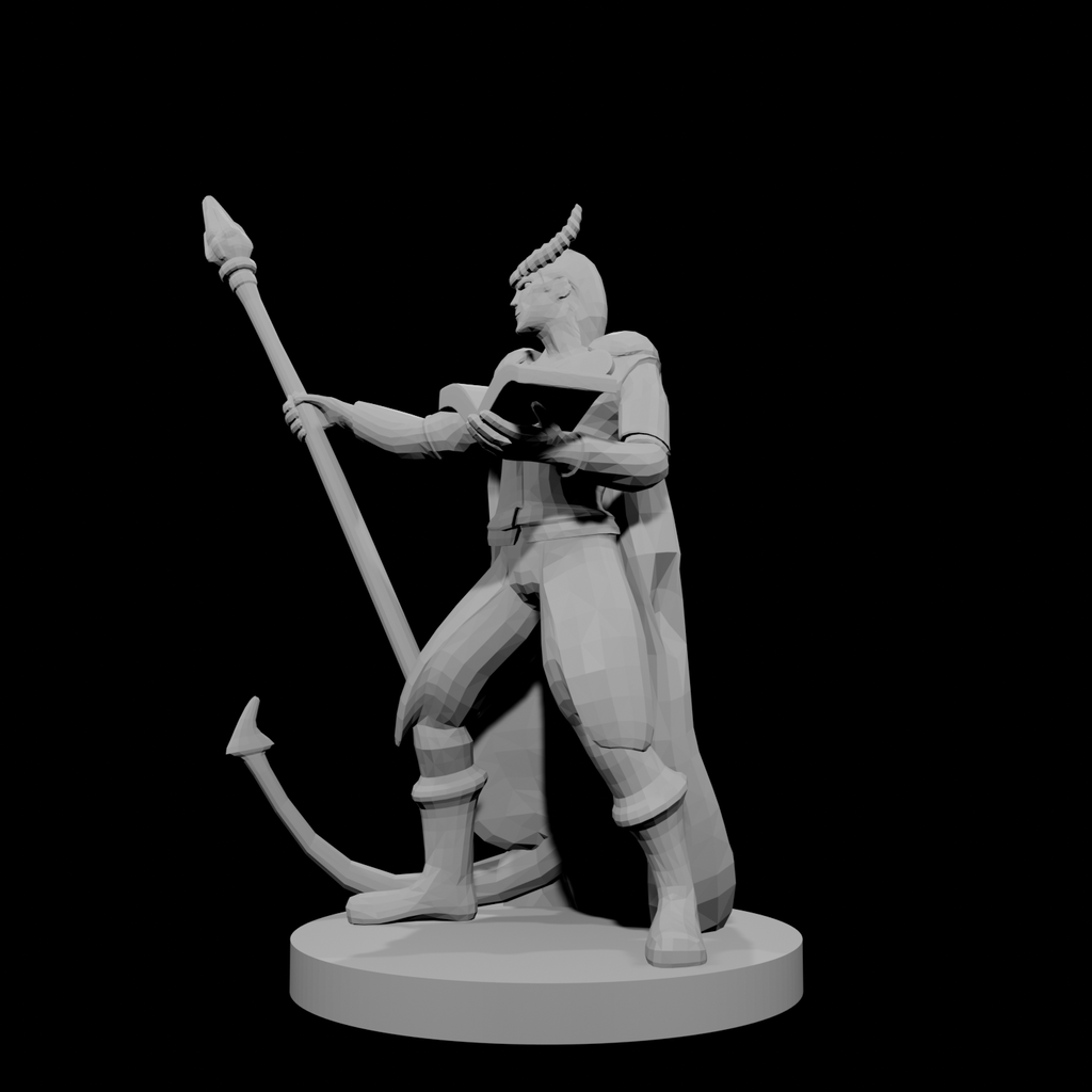 Tiefling Wizard with staff